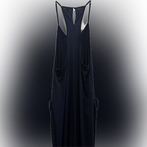 SHEIN Navy Blue Wide Leg Jumpsuit with Pockets